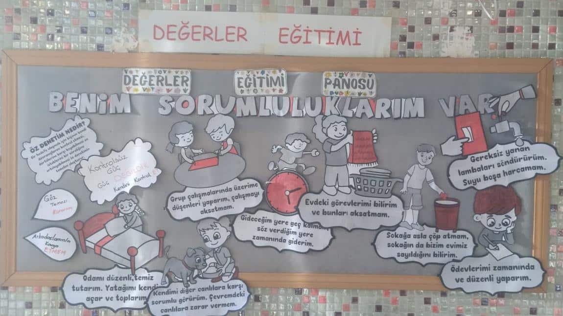 Aralık Ayı Değerler Eğitimi Okul Panomuz Benim Sorumluklarım